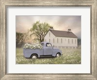 Framed Blue Ford at Barn