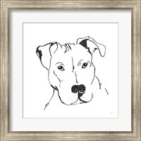 Framed 'Line Dog Pitbull II' border=