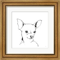 Framed 'Line Dog Chihuahua' border=