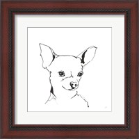 Framed 'Line Dog Chihuahua' border=