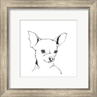 Framed 'Line Dog Chihuahua' border=