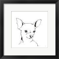 Framed 'Line Dog Chihuahua' border=