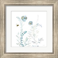 Framed 'Blues of Summer IX' border=