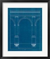 Architectural Columns IV Blueprint Framed Print