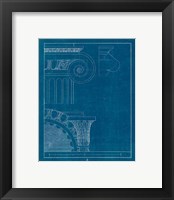 Framed 'Architectural Columns II Blueprint' border=