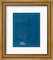 Framed 'Architectural Columns I Blueprint' border=