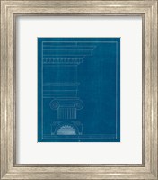 Framed 'Architectural Columns I Blueprint' border=