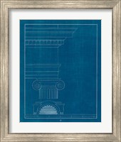 Framed 'Architectural Columns I Blueprint' border=