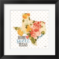 Framed Home Sweet Texas Floral