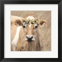 Floral Cow I Framed Print