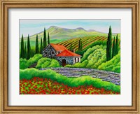 Framed Tuscany Poppies