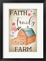 Farmhouse Floral IV Framed Print