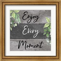 Framed 'Enjoy Every Moment' border=