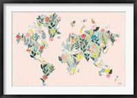 Framed Wild Garden World Blush