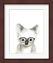 Framed 'Koala in Glasses' border=