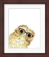 Framed 'Owl in Glasses' border=