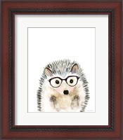 Framed 'Hedgehog in Glasses' border=