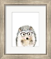 Framed 'Hedgehog in Glasses' border=