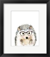 Framed 'Hedgehog in Glasses' border=