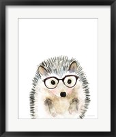 Framed 'Hedgehog in Glasses' border=