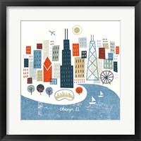 Colorful Chicago Framed Print