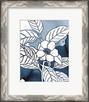 Framed 'Indigo Blooms I' border=