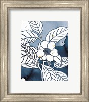 Framed 'Indigo Blooms I' border=