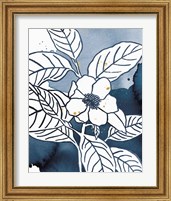 Framed 'Indigo Blooms I' border=