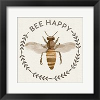 Bee Hive I-Bee Happy Framed Print