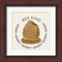 Framed 'Bee Hive II-Bee Kind' border=