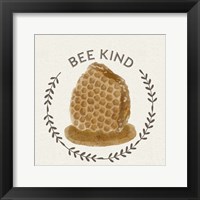 Framed 'Bee Hive II-Bee Kind' border=