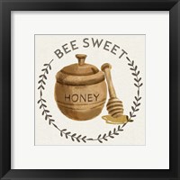 Framed 'Bee Hive III-Bee Sweet' border=