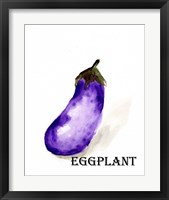 Framed 'Veggie Sketch VII-Eggplant' border=