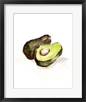 Framed Veggie Sketch plain II-Avocado