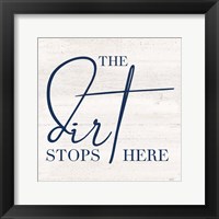 Bathroom Humor V-Stops Here Framed Print