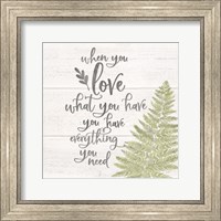 Framed 'Natural Inspirations I-Love' border=