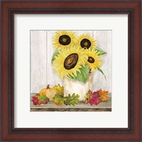 Framed 'Fall Sunflowers I' border=