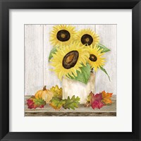 Framed 'Fall Sunflowers I' border=