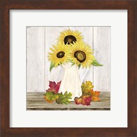 Framed 'Fall Sunflowers II' border=