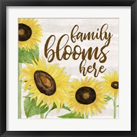 Framed 'Fall Sunflower Sentiment I-Family' border=