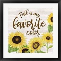 Framed 'Fall Sunflower Sentiment II-Favorite' border=