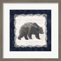 Framed 'Blue Cliff Mountains I-Bear' border=