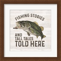 Framed Less Talk More Fishing I-Tall Tales