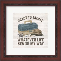 Framed 'Less Talk More Fishing III-Tackle' border=