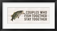 Less Talk More Fishing panel V-Together Framed Print