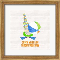 Framed 'Gnomes of Summer sentiment II-Catch' border=