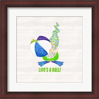 Framed 'Gnomes of Summer sentiment III-Ball' border=