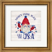 Framed 'Patriotic Gnomes III-USA' border=