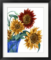 Framed 'China Sunflowers I' border=