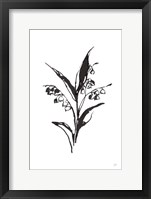 Framed Line Lily of the Valley I